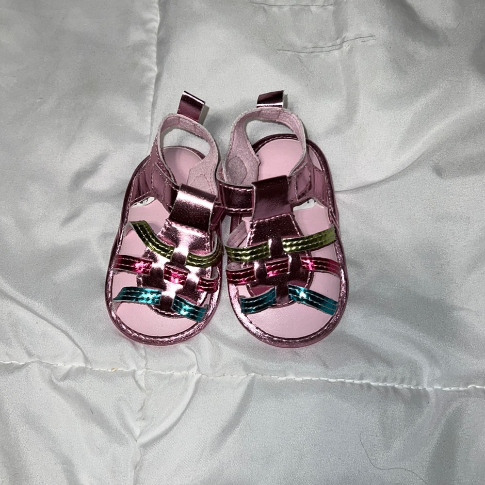 Lovable friends  pink sandals MD 6-12 months